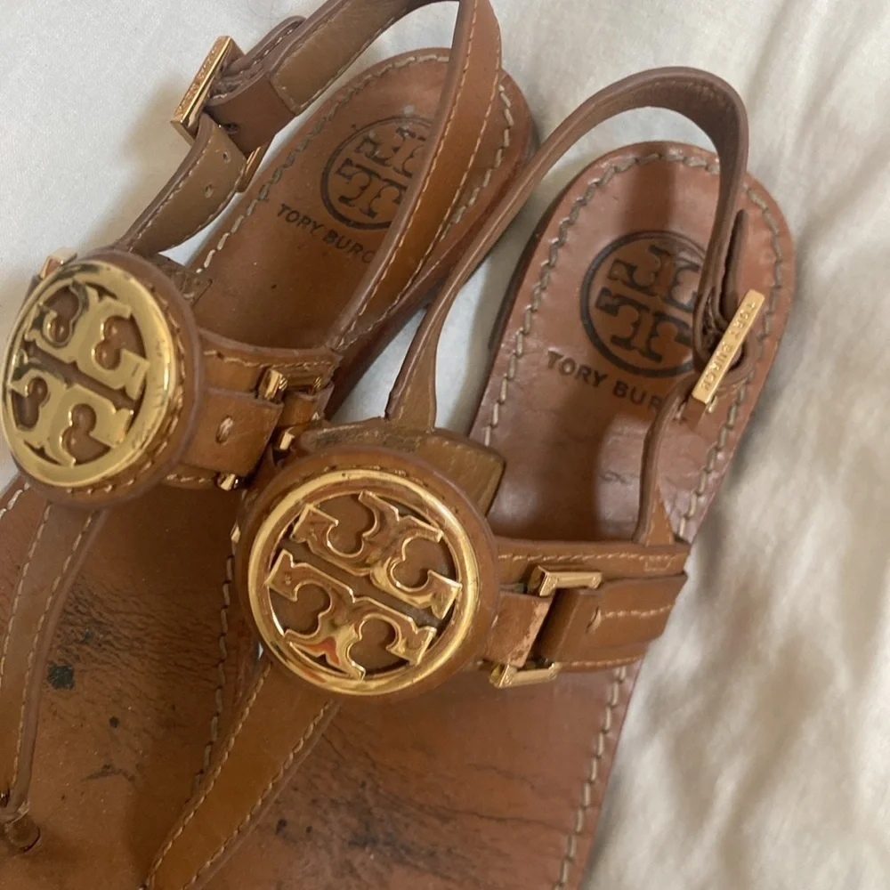Authentic Tory Burch Cassia Flat Thong Sandals 5.5